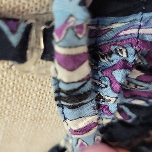 NWT Pura Vida Black, Blue, and Purple Patterned Dress - Picture 6 of 7